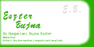 eszter bujna business card